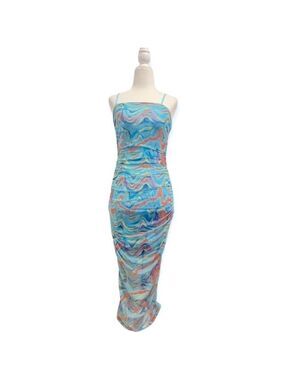 NWT wild fable psychedelic print micro mesh maxi dress